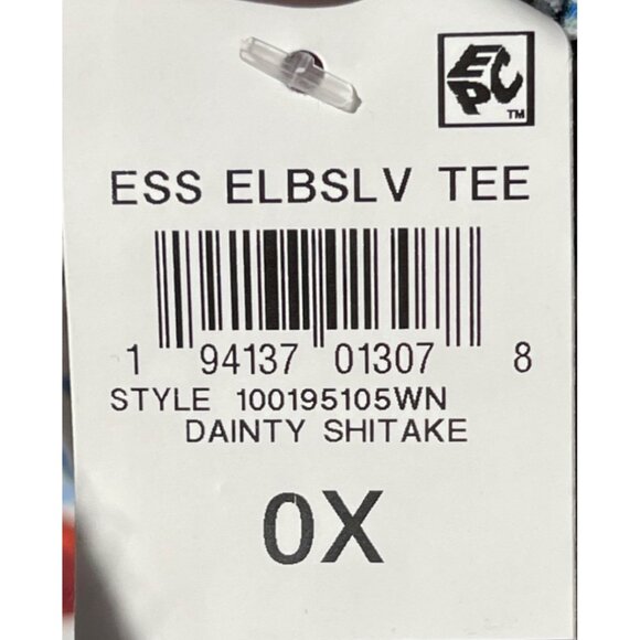 Style & Co Womens Floral Print Short Sleeve Top Dainty Shitake  0X - Picture 4 of 5